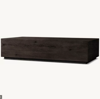 Table basse rectangulaire en chêne MONTECITO, style moderne minimaliste, meubles de salon, décorative, écologique, durable