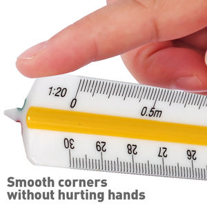 Foska Laser gravé 30CM Triangle règle pour artiste technique architecte ingénieur Plan <span class=keywords><strong>tiroir</strong></span> dessinateur graphiste étudiant - Product Image 4