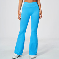 Legging de yoga taille haute uni pêche grande taille respirant sans couture avec logo personnalisé, extensible dans les quatre sens, pour fitness et sport, effet froncé aux fesses