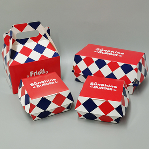 Caja de Almuerzo Personalizada de Cartón Marfil para Shawarma, Sándwich, Hamburguesa, <span class=keywords><strong>Pollo</strong></span> Frito para Llevar, con Recubrimiento UV, Laminación Mate, Relieve, Biodegradable - Product Image 3
