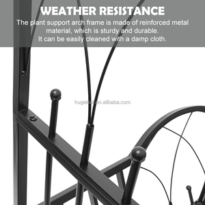 <strong>Garden</strong> <strong>Arch</strong> <strong>with</strong> Bench Steel Powder Coated Heavy Duty Rose Climbing Support Outdoor Decoration - Product Image 5