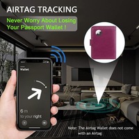 Porte-passeport avec emplacement pour stylo et emplacement pour localisateur GPS, pochette pour carte d'identité, étui pour carte d'identité, portefeuille de voyage, portefeuille pour passeport