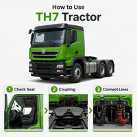 Camion tracteur HOWO TH7 8x4 Euro 3 de 480 CV, inspecté à l'exportation, pour travaux routiers et miniers, camion tracteur HOWO 6*4
