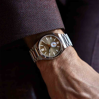 Montre de luxe pour homme, bracelet en acier inoxydable, largeur 24 mm, analogique, montre mécanique automatique, Orologio Di Lusso