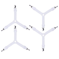 Verstellbare Schlafzimmer Bettlaken befestigungen Hochleistungs-elastische Dreieck-Hosenträger Greifer Befestigungs halter Band mit Riemen Clips