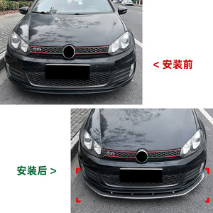 Alerón delantero Amp-Z con textura de fibra de carbono y acabado mate para Volkswagen Golf MK6 GTI 2008-2012 - Product Image 4