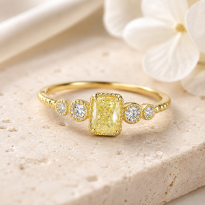 Anello con design geometrico quadrato Anello da dito in stile elegante per donna - Product Image 3
