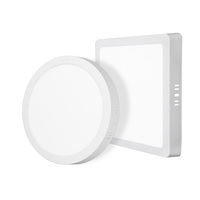 Plafonnier LED 6W 12W 18W 24W 6000K 5000K, corps en aluminium, encastré ou en saillie, rond ou carré
