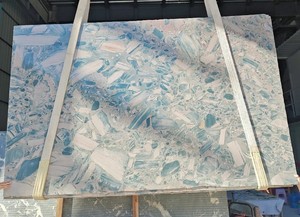 Dalle de quartzite écologique bleu clair, polie, directement de l'usine, du Brésil, pour la décoration d'arrière-plan d'hôtel, design moderne, garantie 5 ans - Product Image 5