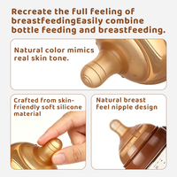 Biberon PPSU pour bébé, 160 ml (5 oz), col large, anti-colique, tétine en silicone ressemblant à un sein, nouveau-né, sans BPA, vente chaude