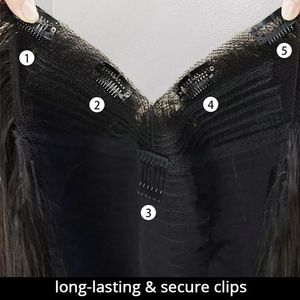 Bán Buôn V Phần Cơ Thể Sóng Tóc Giả Tóc Con Người Không Có Ren Brazil Afro Kinky Xoăn Tóc Giả Cho Phụ Nữ Da Đen Glueless Clip Trong Nửa Tóc Giả - Product Image 3