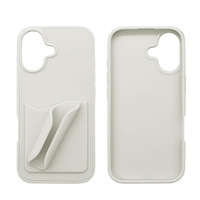 Casing HP Silikon Fashion Grosir dengan Tempat Lipstik Lip Gloss dan Slot Kartu, Pelindung HP Anti Benturan untuk iPhone 17 16 Pro Max