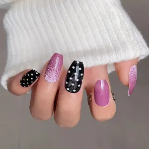ABS Material Artificial Nails New Fashion Trends Designed For Finger Decoration Press On Fingernails