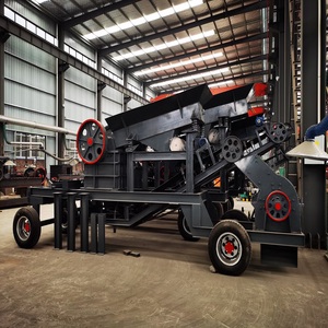 20tph Agricultural Mobile Rock Stone Quarry Crusher Sand Stone Crusher Drum Sieve/<b>vibrating</b> <b>Screen</b> Set for Gravel/excavator - Product Image 2