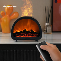 Diffuseur d'arômes Aromacare avec logo personnalisé, 200 ml, petit diffuseur d'arômes pour cheminée de pièce, flamme 3D, lumière LED