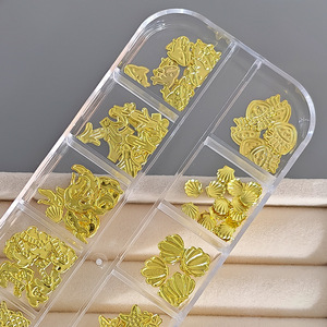 Décorations 3D pour ongles : Rivets métalliques, étoiles, coquillages, garnitures en résine, accessoires de <span class=keywords><strong>manucure</strong></span> DIY en vrac avec logo personnalisé - Product Image 4