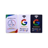Carte NFC programmable CR80 avec code QR personnalisé pour les avis Google, carte de visite numérique pour Instagram, Facebook, WhatsApp, Tripadvisor, TikTok