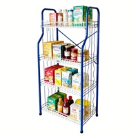 Étagère de rangement moderne en fonte pour cuisine, pliable, avec niveaux réglables pour casseroles et ustensiles