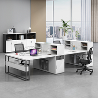 Mobilier de bureau commercial moderne de luxe ensemble de chaises de bureau modulaires poste de travail exécutif avec bureau de travail design