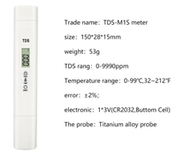 Mètre TDS de haute précision pour boissons, détecteur TDS unique pour piscine, mètre TDS domestique pour eau du robinet