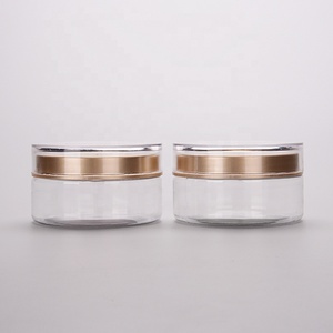 Bouchon à vis à double paroi PS transparent bouche large pot de 200ml 250ml <span class=keywords><strong>pour</strong></span> emballage de capsule de vitamine de poudre de nutrition de santé d'huile de <span class=keywords><strong>poisson</strong></span> OEM - Product Image 2