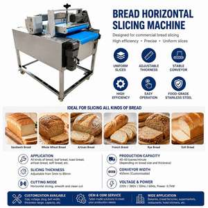 Machine à trancher le pain électrique automatique en acier inoxydable, coupe-pain horizontale pour boulangeries commerciales – Offre Spéciale - Product Image 5