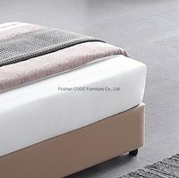 Foshan Neue Gute Möbel moderne bett echtem leder einfache 1,8 M master schlafzimmer erschwinglichen luxus doppel bett Hochzeit bett