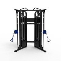 Appareil de musculation multifonctionnel professionnel en acier à double poulie, design moderne et ergonomique, à charges réglables