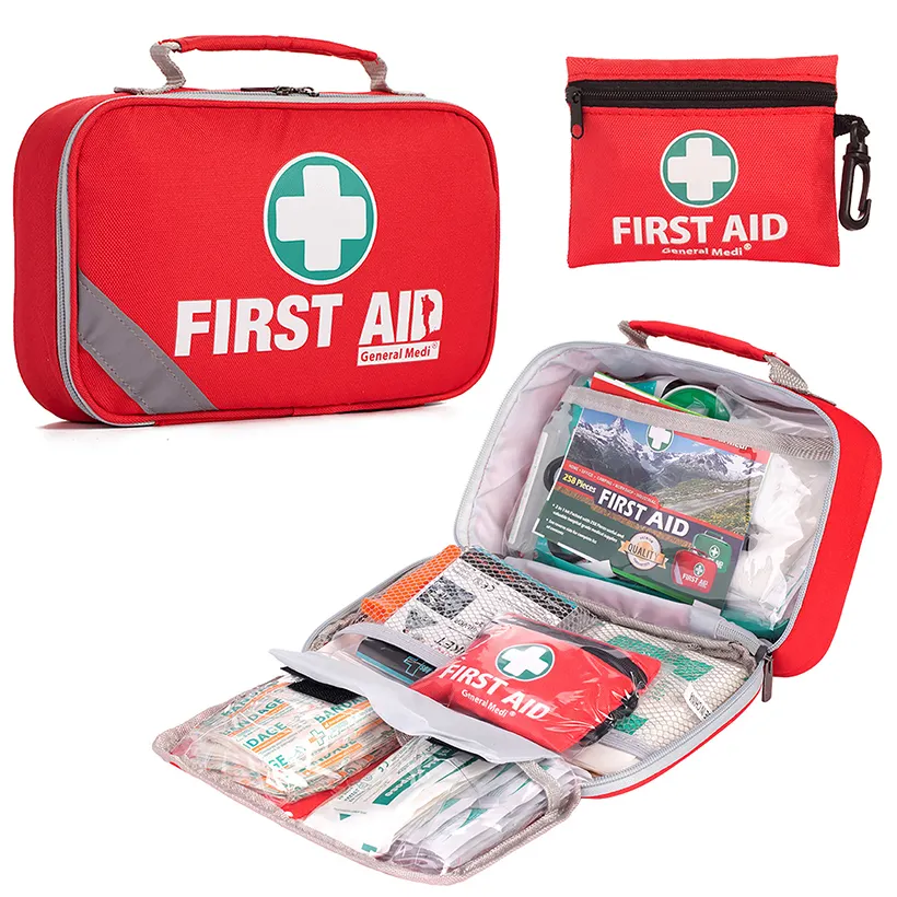 Kit medico di emergenza personalizzato Kit di pronto soccorso compatto Kit di pronto soccorso Set di borsa per l'attività di auto a casa