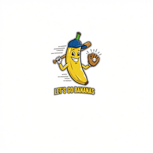 Camiseta de manga larga para niños Banana Fruit Lovers, diseño Lets Go Bananas, cuello redondo, deportes y juegos, serigrafía - Product Image 2