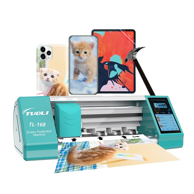 TuoLi Automatic Screen Protector Hydrogel Film Cutting Machine Mobile Phone Tablet Camera TPU Hydraulic Sheet Cutter Plotter