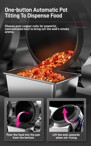 Robot de <span class=keywords><strong>cuisine</strong></span> automatique rotatif pour restaurant, machine à frire le riz, wok, équipement de cuisson rotatif - Product Image 3