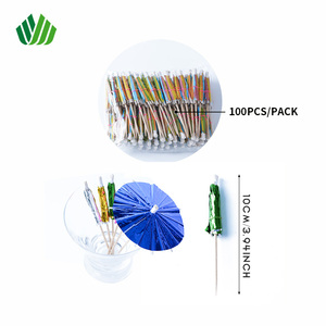 小さなハワイアン傘パラソル-Luauカクテルアクセサリー & Tikiパーティーフルーツのおすすめ品 - Product Image 2