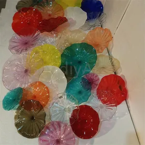 Colorful murano glass flowers for wall decoration art