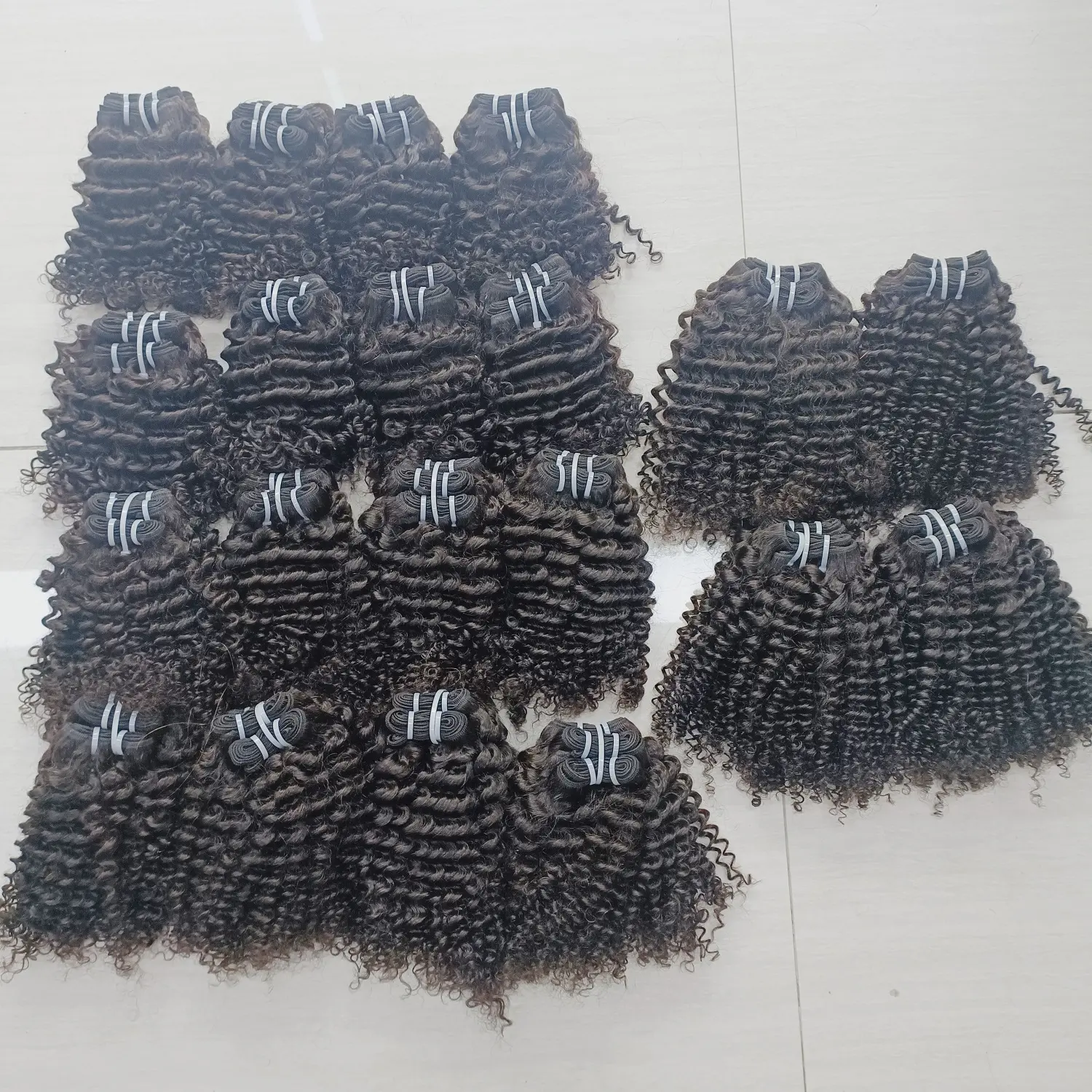 Letsfly סיטונאי 9A כיתה קינקי מתולתל לערבב חום/שחור בצבע שיער הרחבות ברזילאי רמי שיער טבעי מארג טבעי שיער