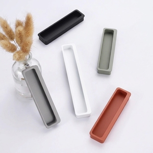 One-piece Milled Recessed Pull Handles Matte Flush Cabinet Drawer Pulls for Wardrobe Kitchen Cupboard, 11Colors Available - Product Image 1