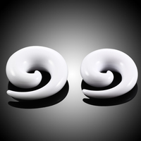 Acrylique Jauges D'oreille Spirale Oreille Cône Étirement Bouchons et Tunnel Expandeurs Corps Piercing Bijoux 1.6mm-20mm