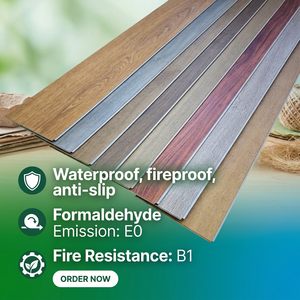 <span class=keywords><strong>Parquet</strong></span> flottant en PVC rigide de luxe, vinyle SPC, motif chevrons, pour cuisine et école, durable, en stock - Product Image 1