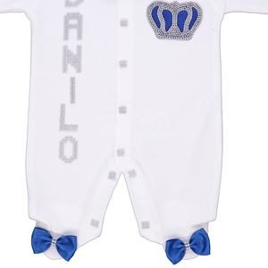 Conjunto de ropa de algodón 100% para recién nacido, conjunto de Pelele de manga larga personalizado, venta al por mayor, 3 piezas - Product Image 4