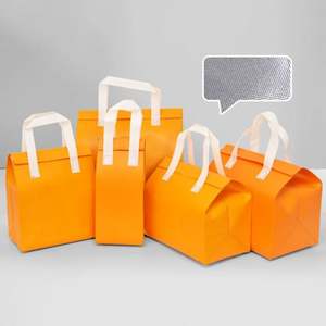 Sac isotherme réutilisable en non-tissé, imprimé avec logo personnalisé, écologique et biodégradable, pour plats à emporter, aliments et lait - Product Image 1