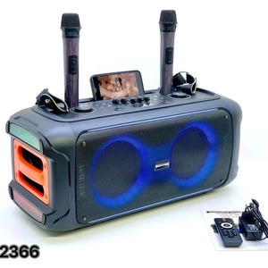WGY-2366 Altavoz De Karaoke Lớn Loa Ngoài Trời Dj Đảng 6.5 Inch Xách Tay Karaoke Loa Với 2 Không Dây Mic Cho Gia Đình KTV - Product Image 2