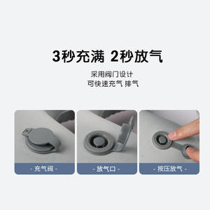 Almohada inflable portátil en forma de U para el cuello, para viajes y uso en la oficina, material de poliéster de color sólido, diseño ligero - Product Image 2