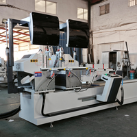 Machine de découpe de profilés de fenêtres et de portes en aluminium, PVC et UPVC à double tête pneumatique de haute précision Glorious Machinery