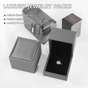 Caja de Joyería de Lujo en Cuero, Empaque para Joyería, Contenedor para Collares, Pulseras y Anillos, para Pequeñas Empresas - Product Image 2