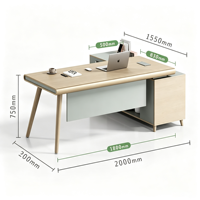Chaise de bureau modulaire au design moderne avec hauteur réglable, en bois écologique