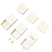 Caja de Regalo de Lujo con Logotipo Personalizado para Joyería, Anillos y Collares, Caja Rígida de Papel Reciclado con Forro de Esponja para Artículos Pequeños