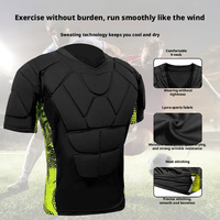Haut de compression léger pour homme avec 37 protections pectorales pour paintball et airsoft – Équipement de sécurité en gros