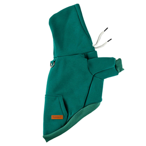 Sweat à capuche d'<span class=keywords><strong>hiver</strong></span> en polyester confortable pour animaux de compagnie avec trou de laisse Pull à la mode pour les petites races pour les promenades en plein air - Product Image 1