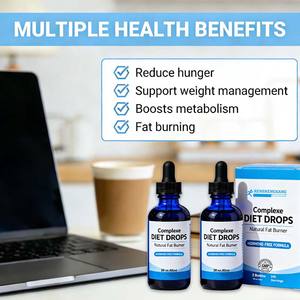 OEM ODM 100% Gouttes de régime complexes de marque privée naturelles Meilleure gestion naturelle du poids Gouttes pour hommes et femmes Brûleur de graisse naturel - Product Image 4
