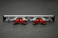 Organisateur mural personnalisable en aluminium de haute qualité, support pour balai et serpillière en caoutchouc, pour cuisine, salle de bain, garage, OEM
